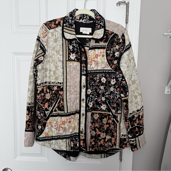 Anthropologie Patchwork Quilted Shirt Jacket - Picture 5 of 10